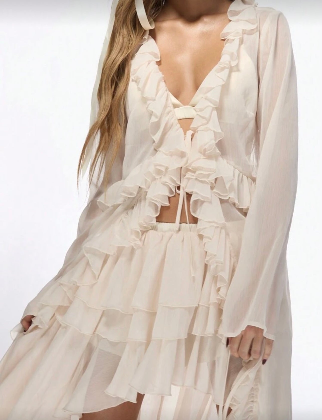 Blusa larga tull