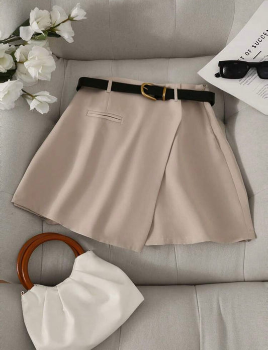 Falda Short Beige