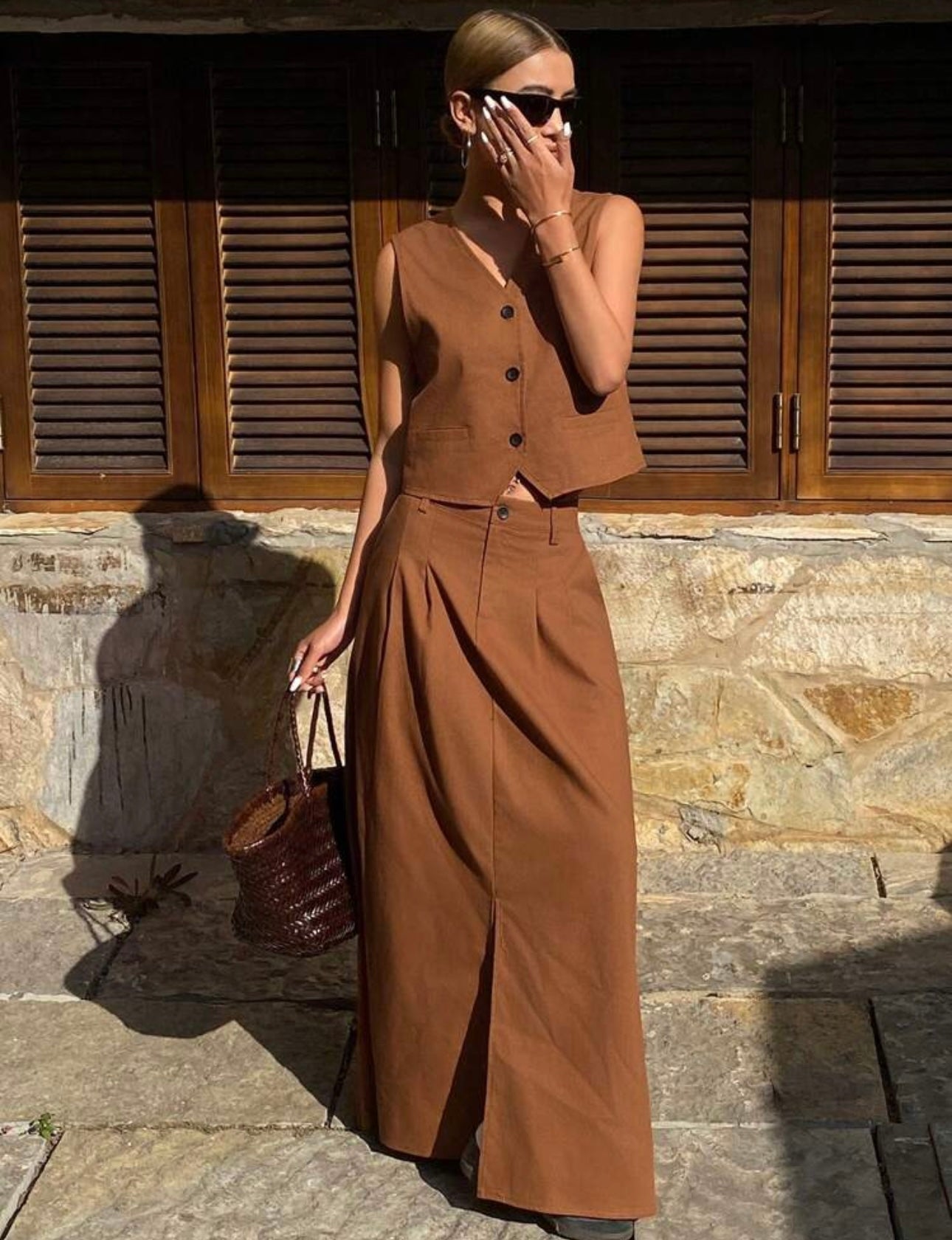 Set Falda Chaleco